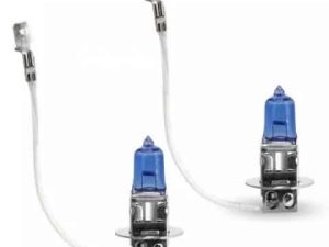 Set de 2 becuri Halogen H3 100W +110% intensitate Alb Xenon 12V Carguard