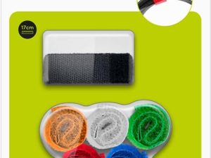 Set fasete panza de gestionare a cablurilor cu fixare carlig si bucla 170x20 mm Goobay