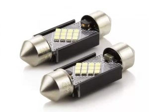 Set LED auto 41mm C5W si C10W pentru interior / portbagaj 12V 3W 240lm alb Canbus 2buc CarGuard