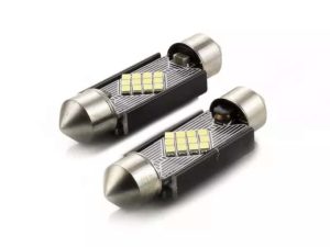 Set LED auto SMD SOFIT 39mm C5W Can-bus 3W 12V 240lm alb pentru interior / portbagaj CarGuard