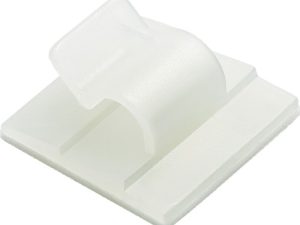 Set suporti cu adeziv cabluri mici 19x10mm alb 100buc GAN.2MT.401 SapiSelco Italy