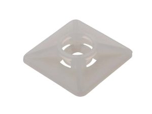 Set suporti cu adeziv patrat mare 27x27mm alb 100buc BAS.2MT.508 SapiSelco Italy