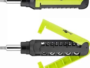 Set surubelnita cu clichet 8biti CrV si 5 tubulare 3x Phillips PH0 PH1 PH2 3x Capete plane 3mm 5mm 6mm 2x Torx T15 T20 1x adapto