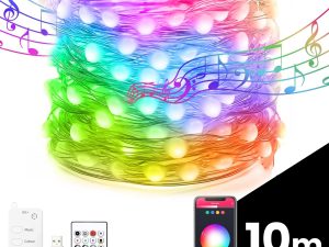 Sir de lumina inteligenta WI-FI USB - 66 LED micro RGBIC 16 milioane de culori 10m IP44 Bluetooth v5.0