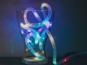Sir de lumini de Craciun LED multicolor fir argintiu 2m 2x AAA 58032B Phenom