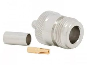 Soclu N la RG58 50 ohmi sertizabil pin aurit