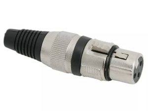 Soclu XLR 3 poli cu lipire cu fleaca de prindere protectie pentru cablu