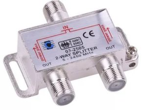 Spliter 2 cai power pass 5-2450Mhz Cabletech ZLA0635