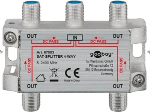 Spliter 4 cai semnal TV satelit 2500Mhz Goobay