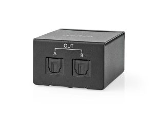 Splitter audio 1x Toslink mama la 2x Toslink mama negru Nedis ASPL2512BK