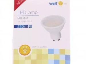Spot LED MR16 GU10 3W 230V lumina rece Well