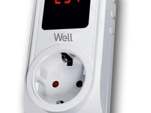 Stecher schuko 16A 3680W cu protectie la joasa si inalta tensiune ecran digital Well
