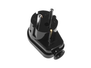 Stecher Shuko iesire laterala negru cu inel prindere WT-16U/Z/BK Plastrol