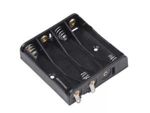 Suport baterie 4x AAA cu contacte pentru lipire