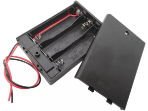Suport baterii 3x AA cu capac si intrerupator si 2 fire BAT.H.AA-3 SWITCH