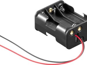 Suport baterii 6x AA R6 cu fire terminale 58x45x28mm Goobay 81216