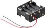 Suport baterii 8x AA 58x63x28.7 mm cu fire terminale 15cm Goobay 81218