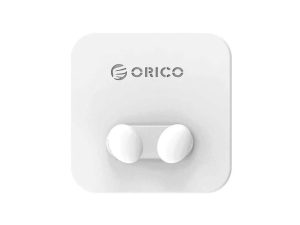 Suport cabluri Orico WT2 alb silicon banda adeziva aplicata 1 locas cablu 60x60x23mm 2 suporti
