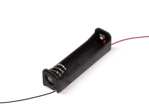 Suport pentru baterie 1x AAA R3 lungime conductori 12cm negru