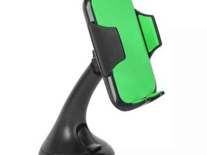 Suport telefon universal auto negru-verde pentru bord parbriz