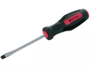 Surubelnita plata 4x100 varf magnetic din otel aliaj crom-vanadiu si maner cauciuc antiderapant MEGA 10044
