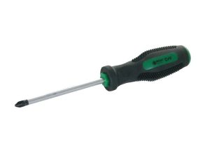 Surubelnita pozidriv PZ2x100 varf magnetic din otel aliaj crom-vanadiu si maner cauciuc antiderapant MEGA 10492