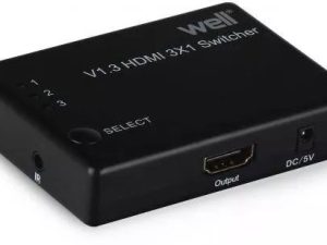 Switch HDMI 3 intrari FullHD V1.3 cu telecomanda Well