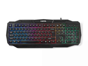 Tastatura Gaming cu fir USB 2.0 US International negru Nedis