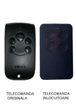 Telecomanda poarta garaj de 2 si 4 canale cod fix 433.92MHz Somfy Keytis 4 NS RTS compatibila cu originalul (848)