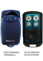 Telecomanda poarta garaj Nice Flo 2 R-S cu cod programabil 1024 de combinatii si DIP-SWITCH 433.92MHz /cu functie de autoinvatar