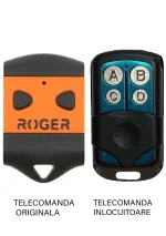 Telecomanda poarta garaj Roger H80/TX22 de doua si patru canale/ cod fix/ 433.92MHz (847)