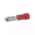 Terminal papuc rotund tata 4mm 0.5/1.5mm2 crimpat pe cablu rosu NINIGI ST-040/R