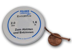 Tresa cupru pentru decositorit DESOLDERING WICK FELDER 2.0 1.6m 27162000