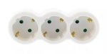 Triplu Stecher cu contact protectie 3x SCHUKO Well 16A 3500W