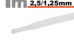 Tub termocontractant alb 2.5 /1.25 mm 1m lungime