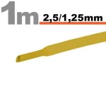 Tub termocontractant galben 2.5 /1.25 mm 1m lungime