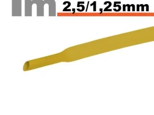 Tub termocontractant galben 2.5 /1.25 mm 1m lungime