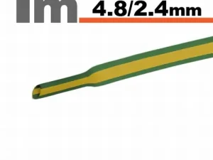 Tub termocontractant galben/verde 4.8 /2.4 mm 1m lungime