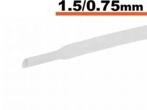 Tub termocontractibil alb 1.5mm/ 0.75mm 0.5m