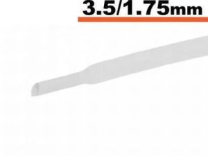 Tub termocontractibil alb 3.5 mm/ 1.75 mm 0.5m