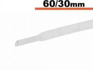 Tub termocontractibil alb 60mm/ 30mm 0.5m
