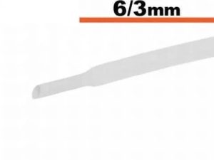 Tub termocontractibil alb 6mm/ 3mm 0.5m