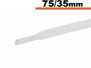Tub termocontractibil alb 70mm/ 35mm 0.5m