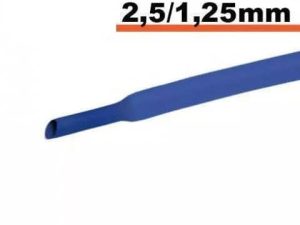 Tub termocontractibil albastru 2.5 mm/ 1.25mm 0.5m