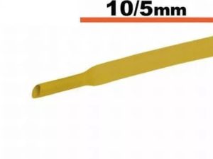 Tub termocontractibil galben 10mm/ 5mm 0.5m