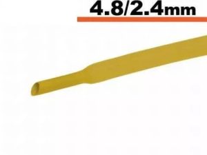 Tub termocontractibil galben 4.8mm/ 2.4mm 0.5m