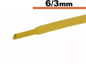 Tub termocontractibil galben 6mm/ 3mm 0.5m