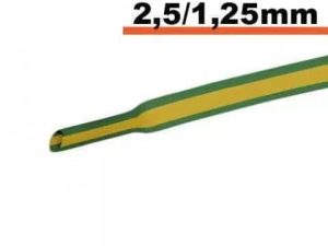 Tub termocontractibil galben-verde 2.5 mm/ 1.25 mm 0.5m