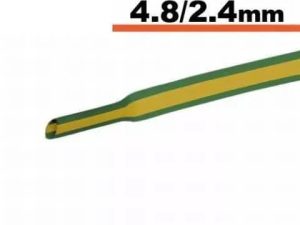 Tub termocontractibil galben verde 4.8mm/ 2.4mm 50cm