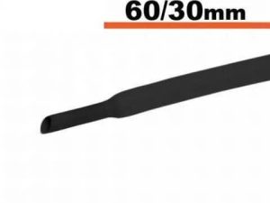 Tub termocontractibil negru 60mm/ 30mm 0.5m